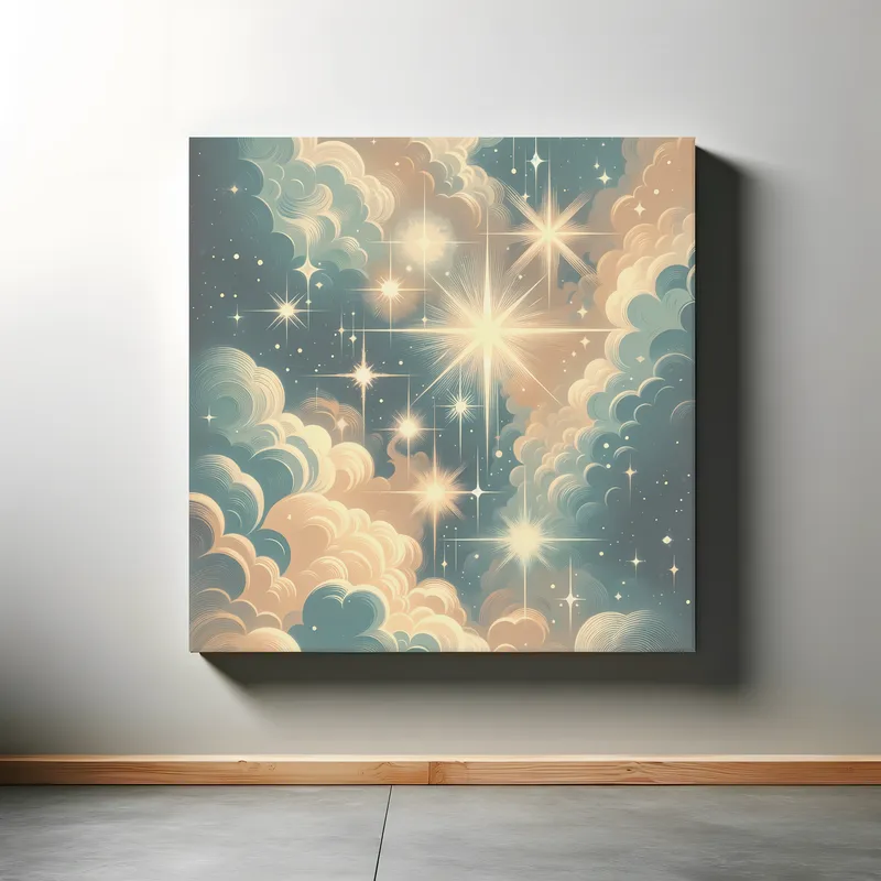 Starry Nostalgia – Retro Celestial Elegance | Retro Space Art Prints | LoveSpaceArt