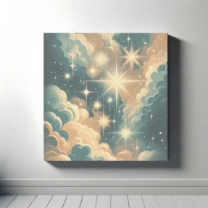 Starry Nostalgia – Retro Celestial Elegance | Retro Space Art Prints | LoveSpaceArt