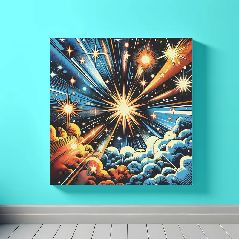 Stellar Pop Symphony | Pop Art Space Art Print | LoveSpaceArt