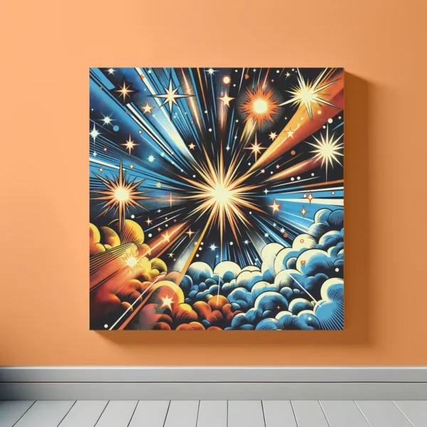 Stellar Pop Symphony | Pop Art Space Art Print | LoveSpaceArt