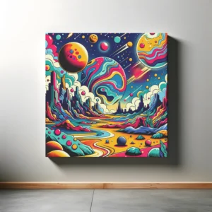 Vibrant Cosmic Canvas | Pop Art Space Art Print | LoveSpaceArt