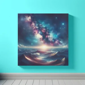 Cosmic Mountain Sunrise | Realistic Galaxy Space Art | LoveSpaceArt