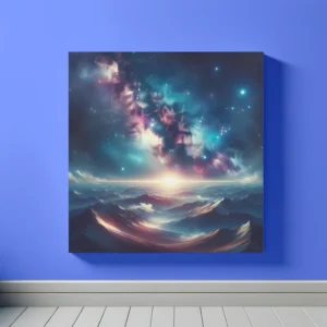 Cosmic Mountain Sunrise | Realistic Galaxy Space Art | LoveSpaceArt