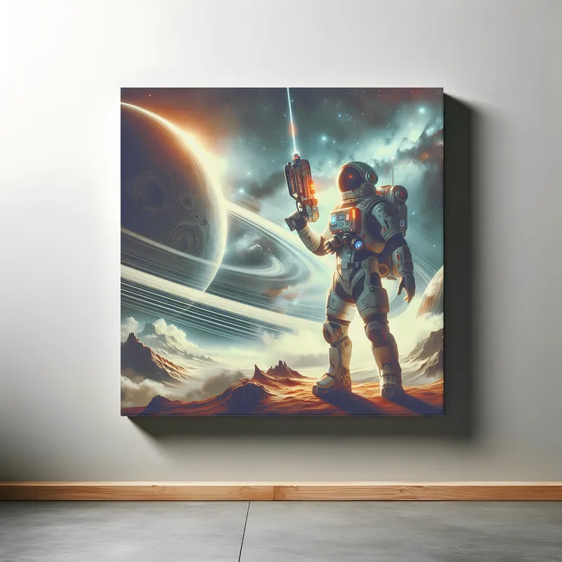 Galactic Adventure | Futuristic Astronaut Landscape Space Art | LoveSpaceArt