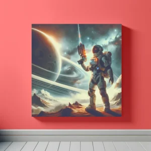 Galactic Adventure | Futuristic Astronaut Landscape Space Art | LoveSpaceArt