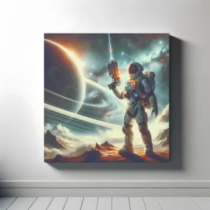 Galactic Adventure | Futuristic Astronaut Landscape Space Art | LoveSpaceArt