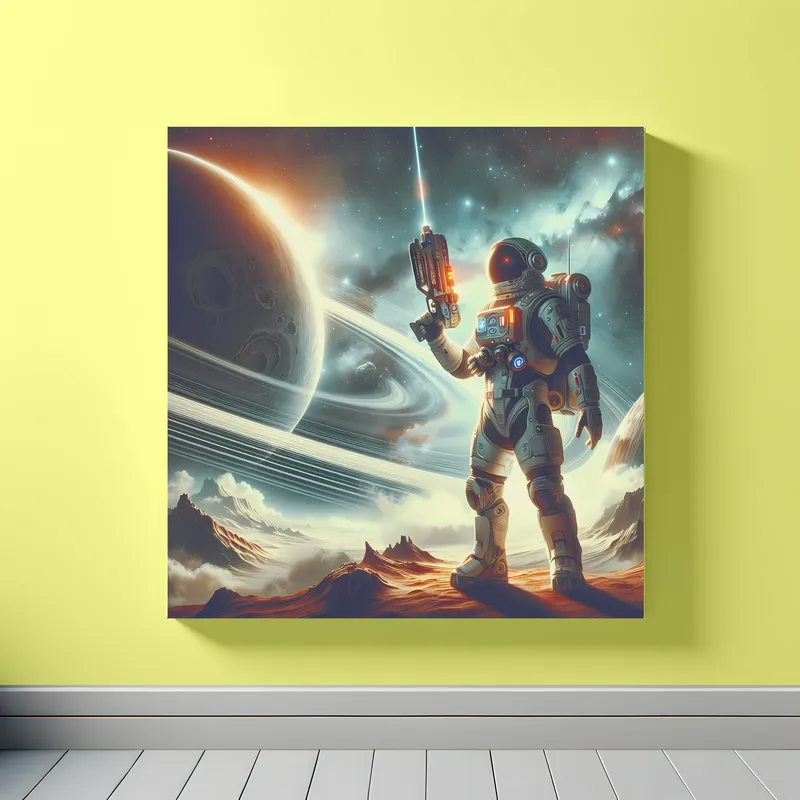 Galactic Adventure | Futuristic Astronaut Landscape Space Art | LoveSpaceArt