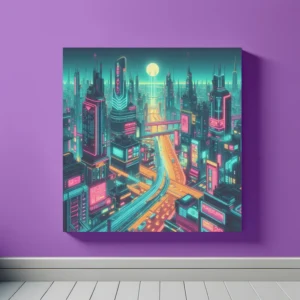 Neon Metropolis | Cyberpunk Space Art | LoveSpaceArt