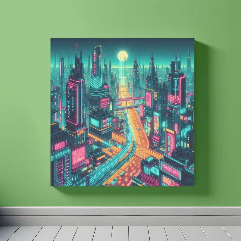 Neon Metropolis | Cyberpunk Space Art | LoveSpaceArt