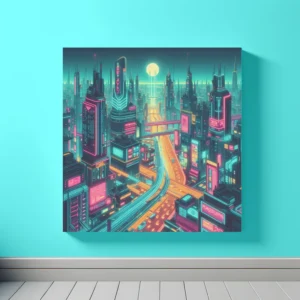 Neon Metropolis | Cyberpunk Space Art | LoveSpaceArt