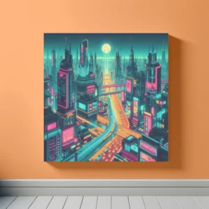 Neon Metropolis | Cyberpunk Space Art | LoveSpaceArt