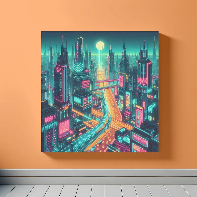 Neon Metropolis | Cyberpunk Space Art | LoveSpaceArt