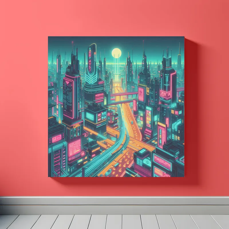 Neon Metropolis | Cyberpunk Space Art | LoveSpaceArt