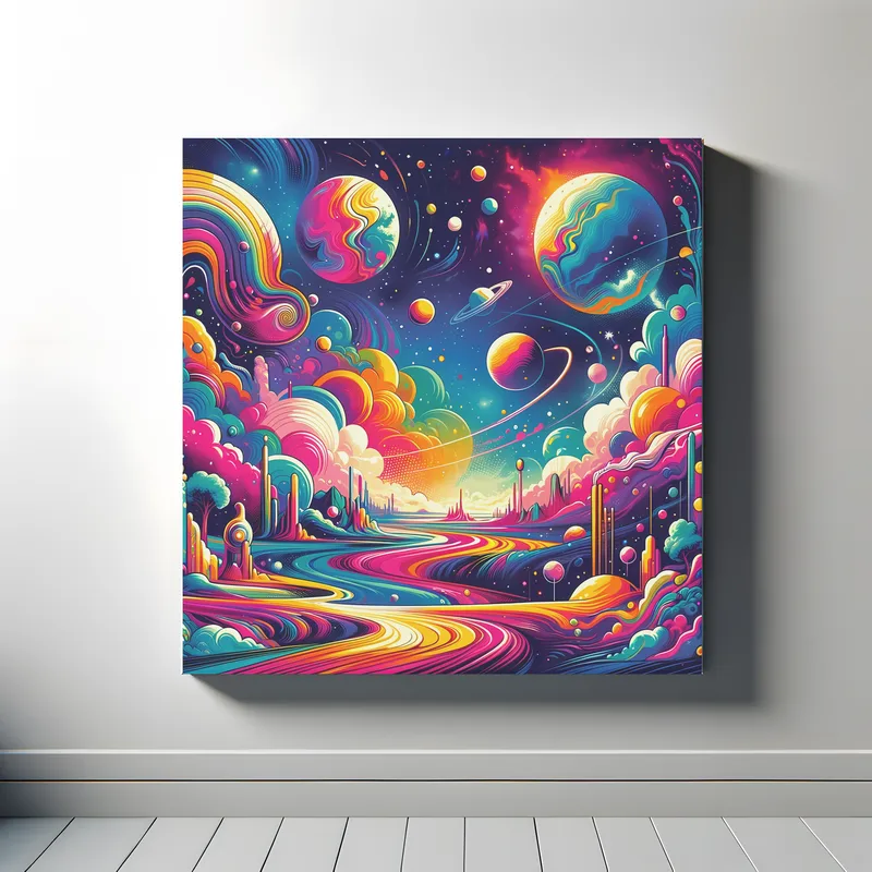 Abstract Landscape Planet | Pop Art Space Art Print | LoveSpaceArt