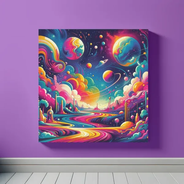 Abstract Landscape Planet | Pop Art Space Art Print | LoveSpaceArt