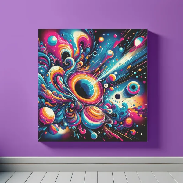 Magenta Black Hole Explosion | Pop Art Space Art Print | LoveSpaceArt