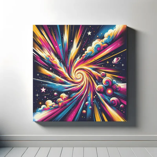 Multicolour Spiral Galaxy | Pop Art Space Art Print | LoveSpaceArt