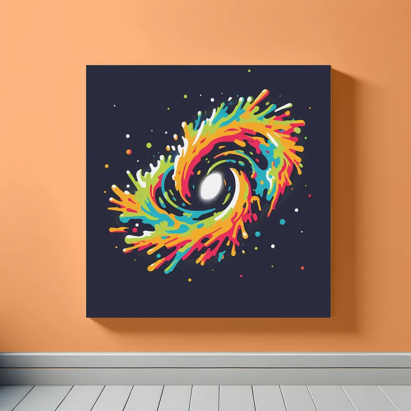 Paint Splash Galaxy | Minimalist Retro Space Art Print | LoveSpaceArt