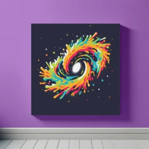 Paint Splash Galaxy | Minimalist Retro Space Art Print | LoveSpaceArt